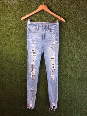 American Eagle Ne(x)t Level Stretch Curvy Super Hi-Rise Jegging Jeans Size 0 Reg